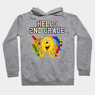 Hello 2nd Grade Octopus Back To School Hoodie